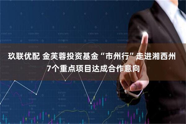 玖联优配 金芙蓉投资基金“市州行”走进湘西州 7个重点项目达成合作意向